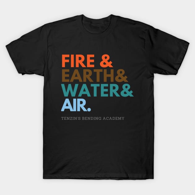 Tenzin's Bending Academy T-Shirt by Ta'veren Tavern